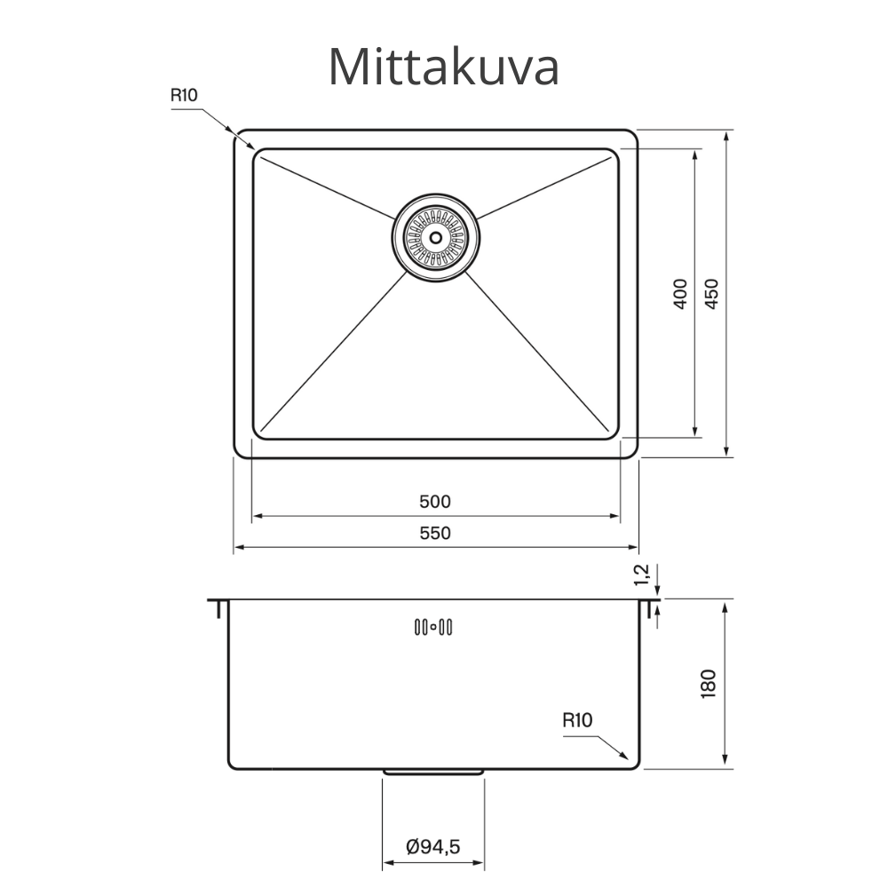 Tapwell Ta 5040 Mittakuva allas