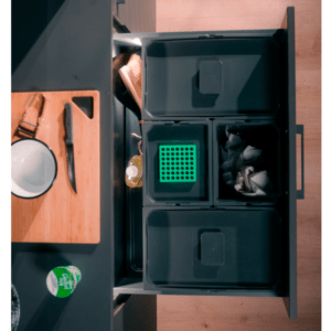 Envi Space biokansi 10 l harmaa, hiilisuodatin