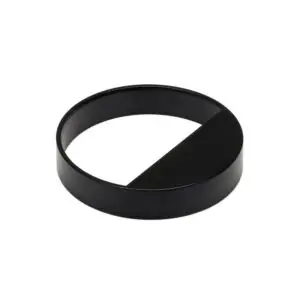 Bau pyöreä 64mm mattamusta läpimitta 90 mm