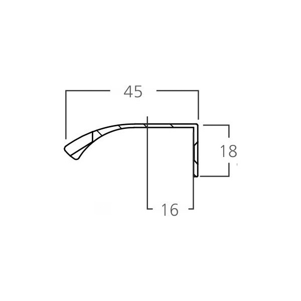 Falcon profiilivedin 350 mm pronssi harjattu - Image 3